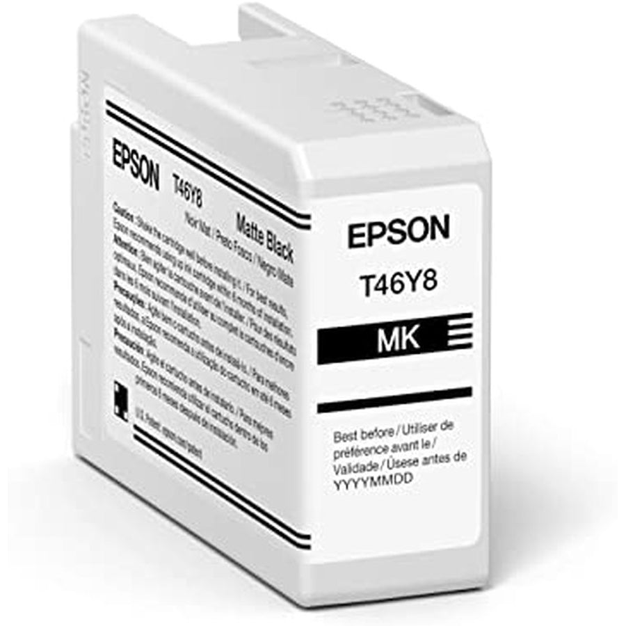 CARTUCHO EPSON MODELO T46Y NEGRO MATE, PARA PLOTTER P900 (50 ML)