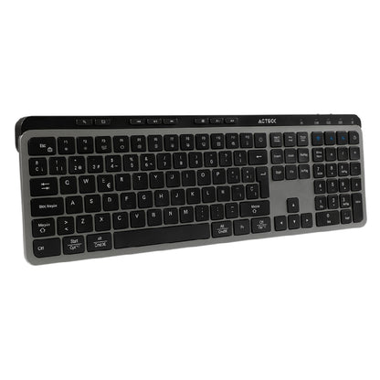 Acteck Inspire Krea TI755 teclado Hogar / Oficina RF inalámbrico + bluetooth QWERTY Español Negro, Gris
