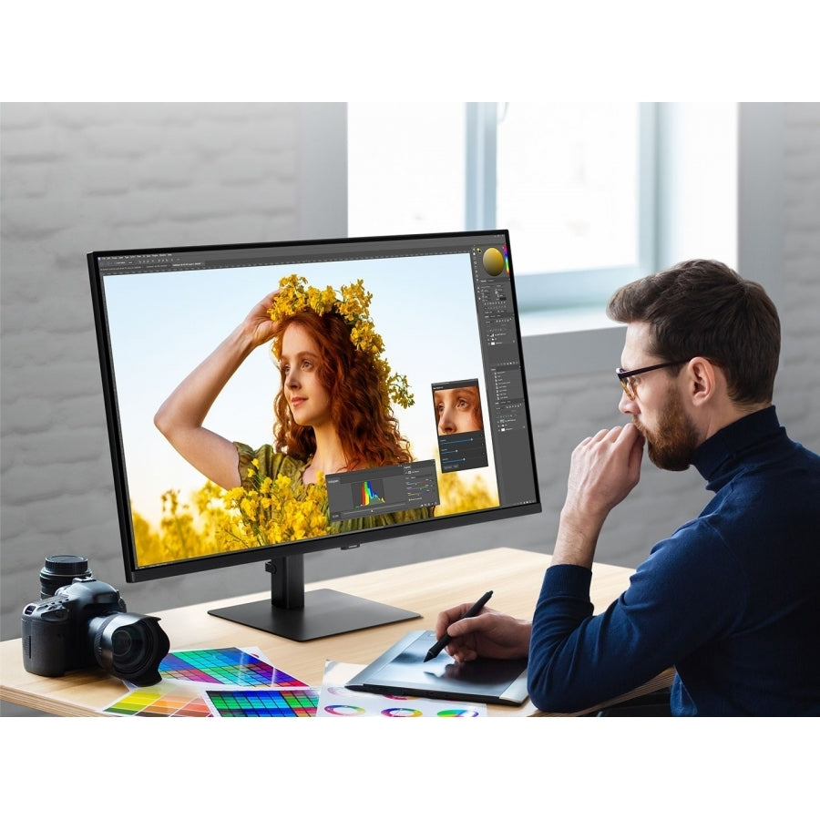 MONITOR LED SAMSUNG 37 PULGADAS / VIEWFINITY S7/ 4K UHD (3840 X 2160)/ PLANO/ VA / 60 HZ /  DP /HDMI / NEGRO