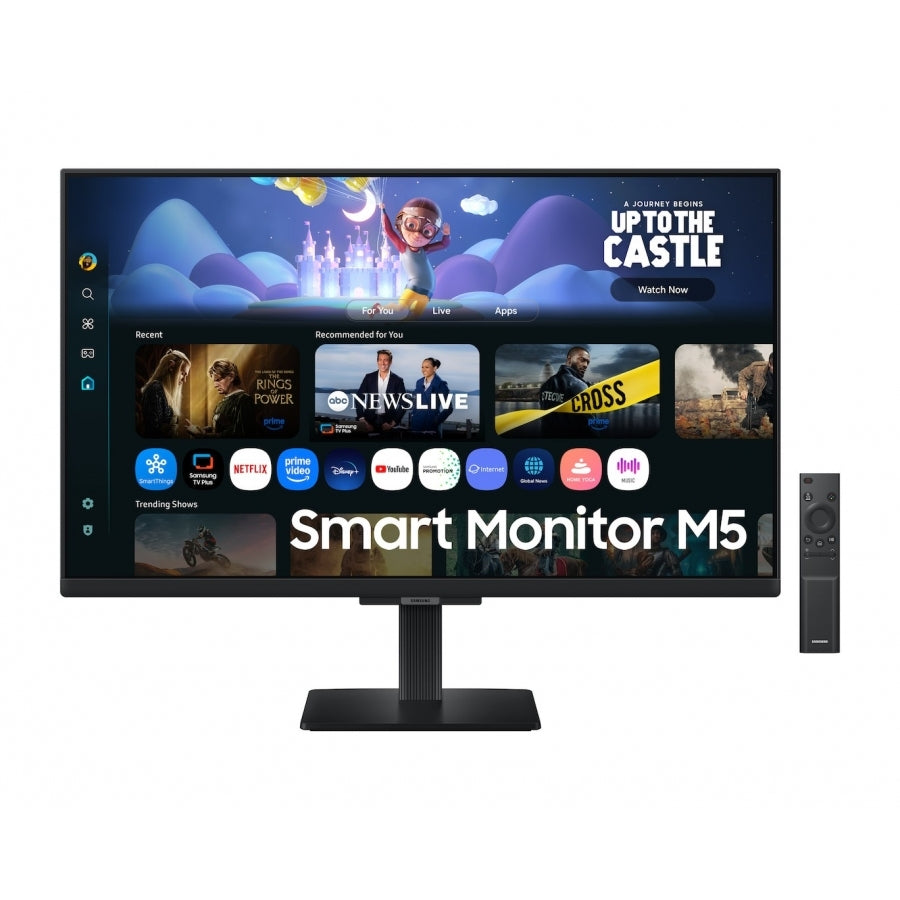 MONITOR LED SAMSUNG 27 PULGADAS /SMART MONITOR M5/ FHD (1920 X 1080)/ VA/ PLANO/ HDMI /BT/ WIFI/ 60 HZ/ NEGRO
