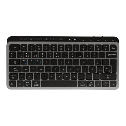 Acteck Creator Krea MK750 teclado Ratón incluido Universal RF inalámbrico + bluetooth QWERTY Español Negro, Gris