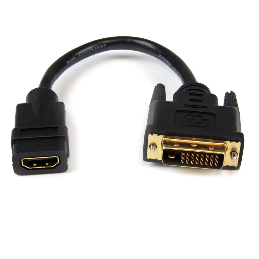 StarTech.com HDDVIFM8IN adaptador de cable de vídeo 0.203 m HDMI Tipo A (Estándar) Negro