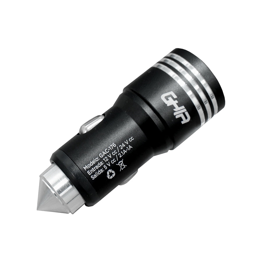 Ghia GAC-176 cargador de dispositivo móvil Universal Negro USB Auto