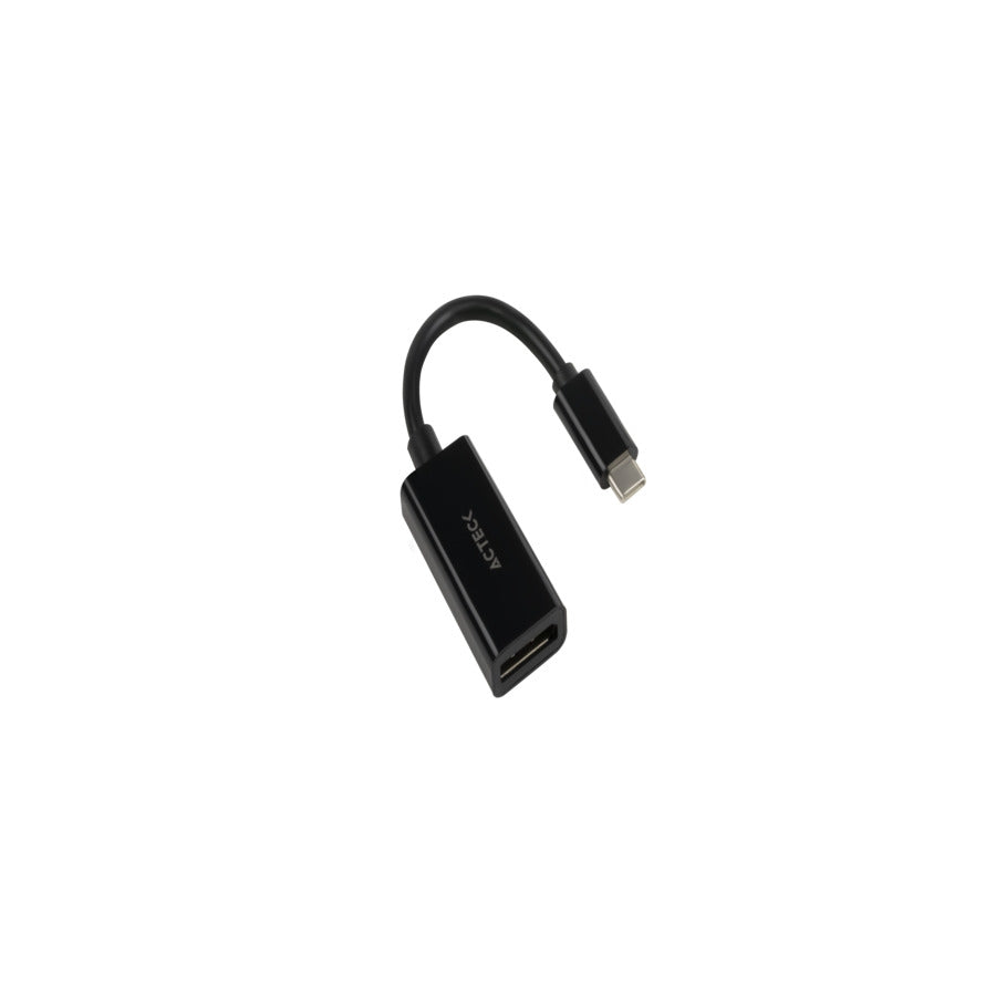 Acteck Shift Plus AD420 0.1 m USB Tipo C DisplayPort Negro