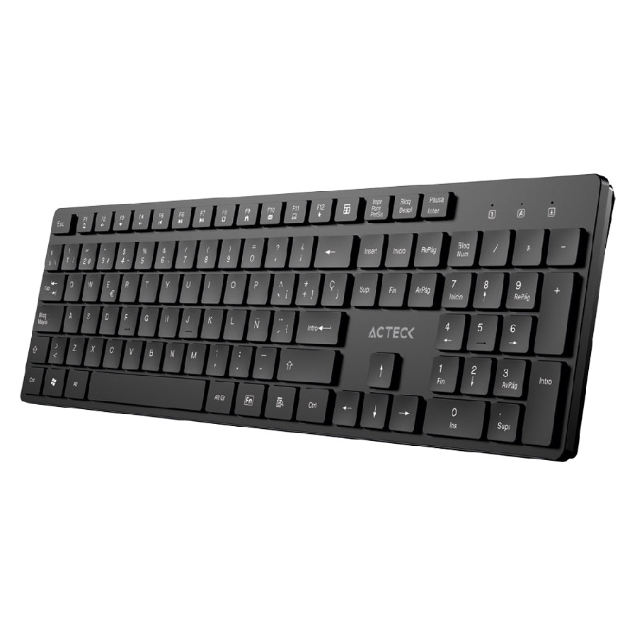 Acteck VANTAGE AERO TI555 teclado Universal RF inalámbrico Español Negro