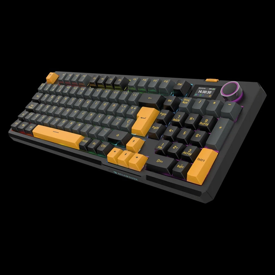 Balam Rush BR-942492 teclado Juego USB + Bluetooth QWERTY Español Negro, Naranja