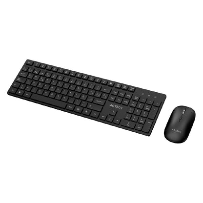 Acteck Creator Vantage Aero MK555 teclado Ratón incluido Hogar / Oficina RF inalámbrico AZERTY Español Negro