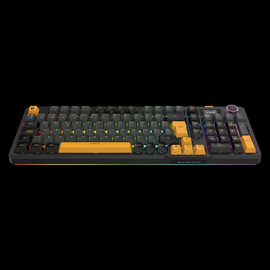 Balam Rush BR-942492 teclado Juego USB + Bluetooth QWERTY Español Negro, Naranja