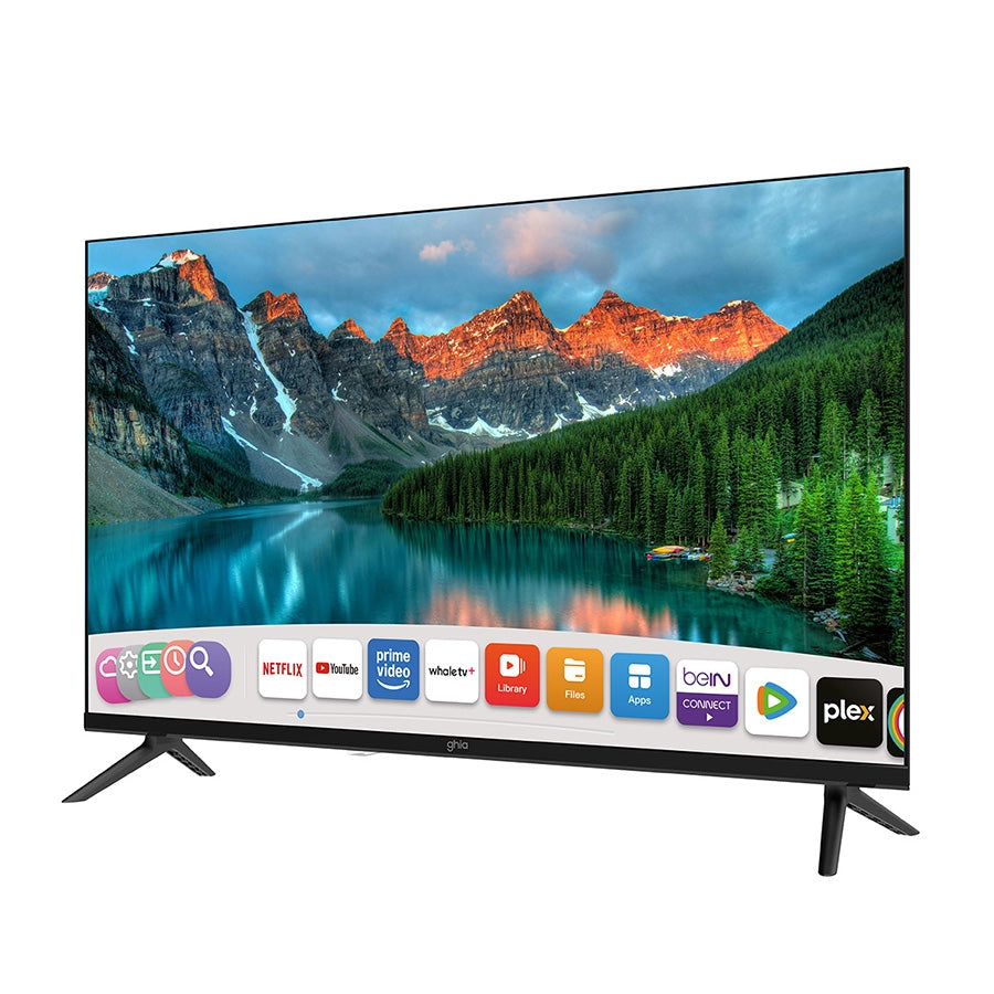 TELEVISION SMART GHIA WHALE TV 32 PULG HD, WIFI, RJ45, 3 HDMI, 2 USB, RCA, AUX 3.5mm, OPTICO, DOLBY AUDIO