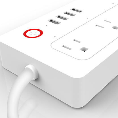 MULTICONTACTO INTELIGENTE MIRATI 4 SOCKETS/4USB/LED INDICADOR/WIFI 2.4 GHZ/100 - 240 V/1800 W/ BLANCO