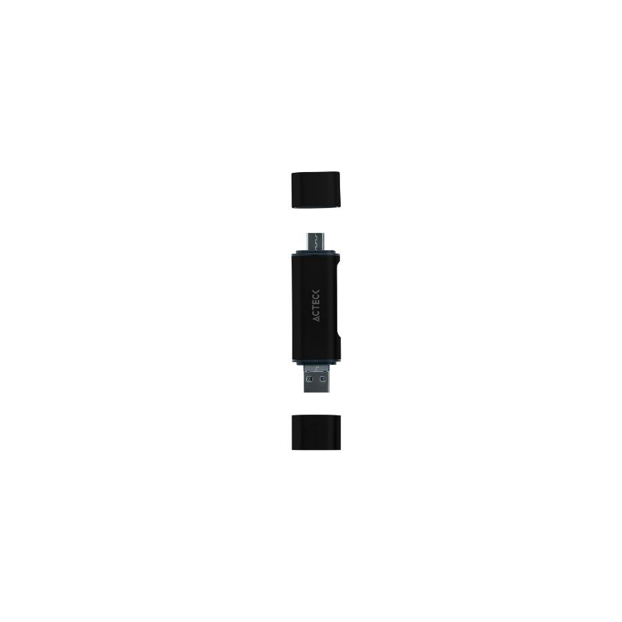 Acteck GATE EDIT DH450 lector de tarjeta USB 3.2 Gen 1 (3.1 Gen 1) Type-A/Type-C Plata