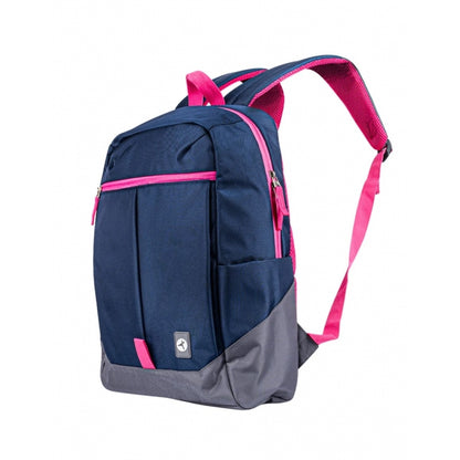 MOCHILA - BACKPACK - TECHZONE - TZLBP26-A - 16 PULGADAS - 7 COMPARTIMIENTOS - AZUL/ROSA/GRIS