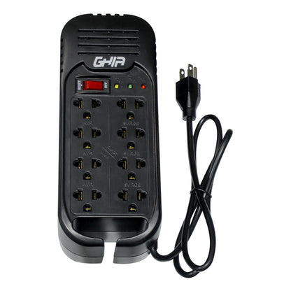 REGULADOR DE VOLTAJE GHIA 1300VA / 600W 8 CONTACTOS.