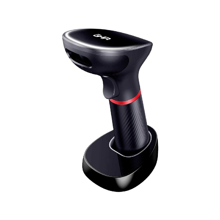 Ghia LECTOR DE CODIGOS DE BARRAS 2D INALAMBRICO // RECEPTOR USB // BLUETOOTH // BASE DE CARGA // COM Lector de código de barras manual CMOS Negro