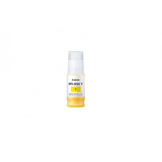 TANQUE DE TINTA CANON PFI-050Y AMARILLO, CAPACIDAD 70 ML, COMPATIBLE TA-20,TA-30