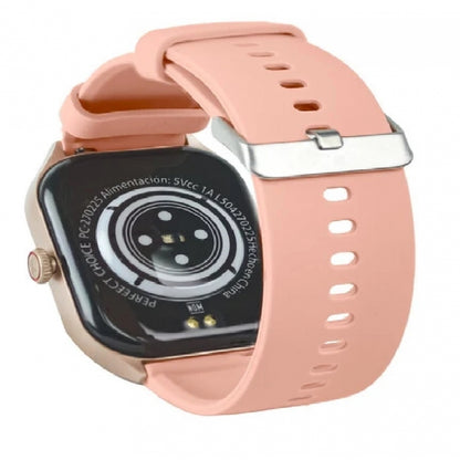 Perfect Choice PC-270225 reloj inteligente y deportivo 4.65 cm (1.83") TFT Digital 240 x 286 Pixeles Rosa dorado