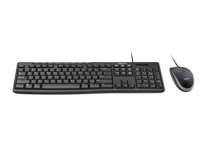 Combo de teclado y mouse con cable Logitech Mk200